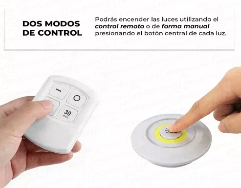 Luces Led De Emergencia Inalámbricas Control Remoto. Set de 3 lámparas.