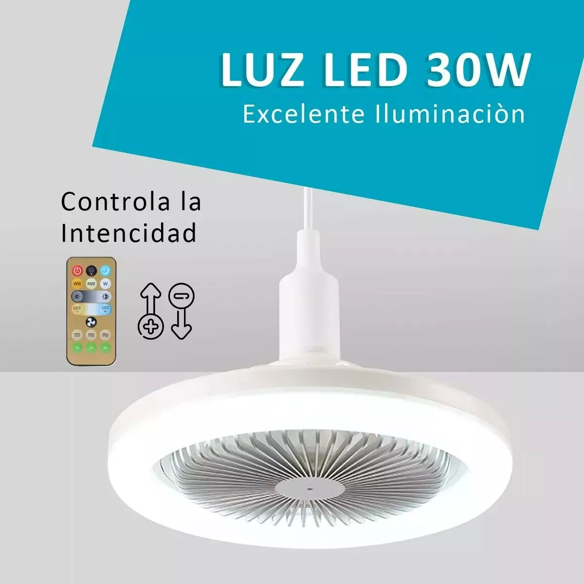 Ventilador de Techo con Luz LED